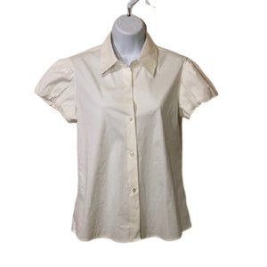 {Theory} Elida Cap Sleeve Button Down Shirt